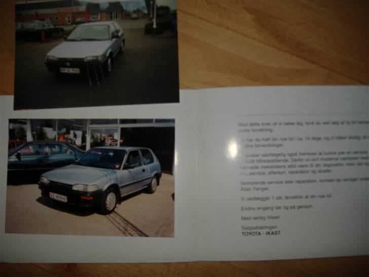Toyota Corolla  -=SOLGT=- - Billeder og brev fra toyta i Ikast, fra da den rullede ud fra forhandleren for første gang. billede 10