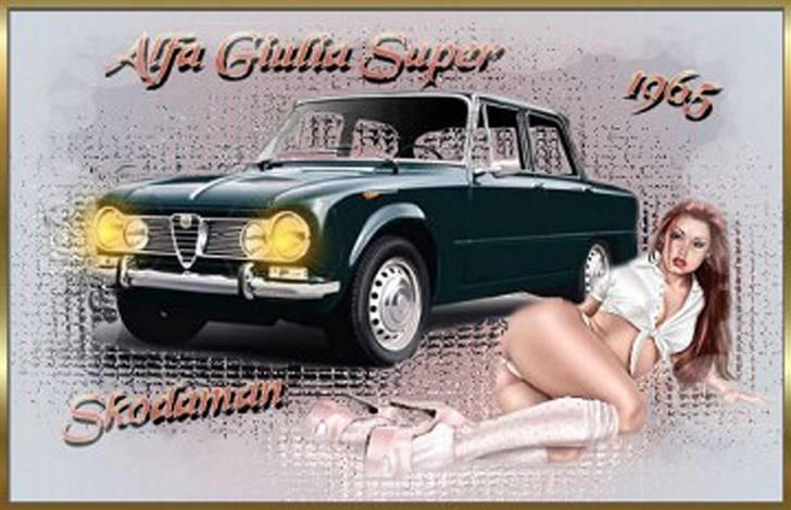 Alfa Romeo Giulia 1300 Super *SOLGT* - Og smuk bilkunst billede 3