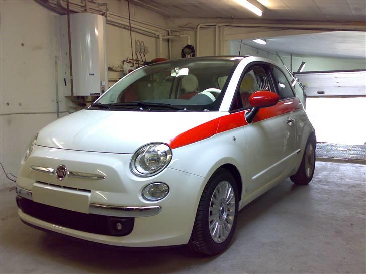 Fiat 500 1,3 Lounge  - Så blev den sænket nu mangler der kun en sporing så de store hjul kan komme på billede 10