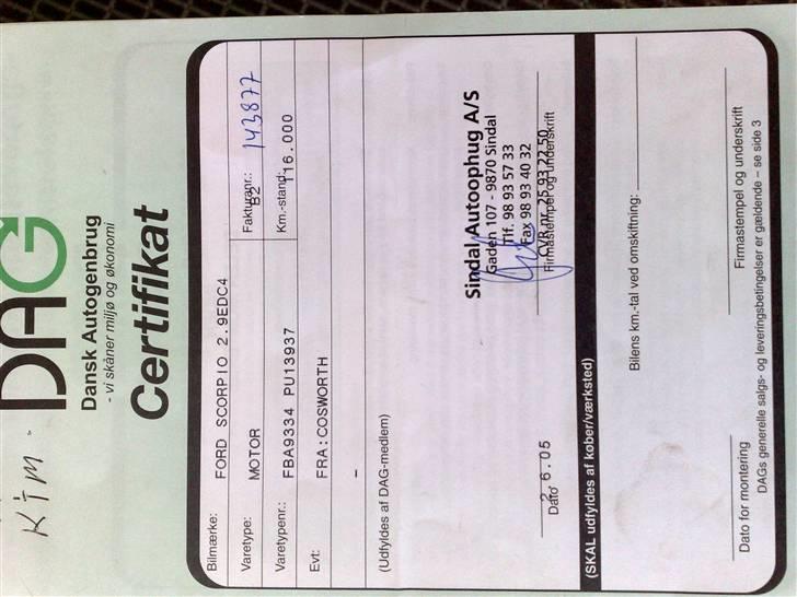 Ford  2,9 24v Solgt :) billede 18
