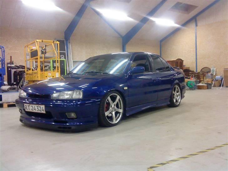 Nissan Primera LX 16V SOLGT - Li kørt af liften efter montering af Gevind undervognen :) billede 5