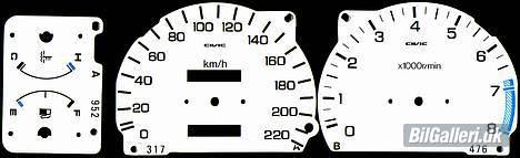 Honda Civic 16v --SOLGT-- - hjemmelavet hvide urskiver. er bar scannet ind og lavet til negative farver.. og bum færdig billede 7