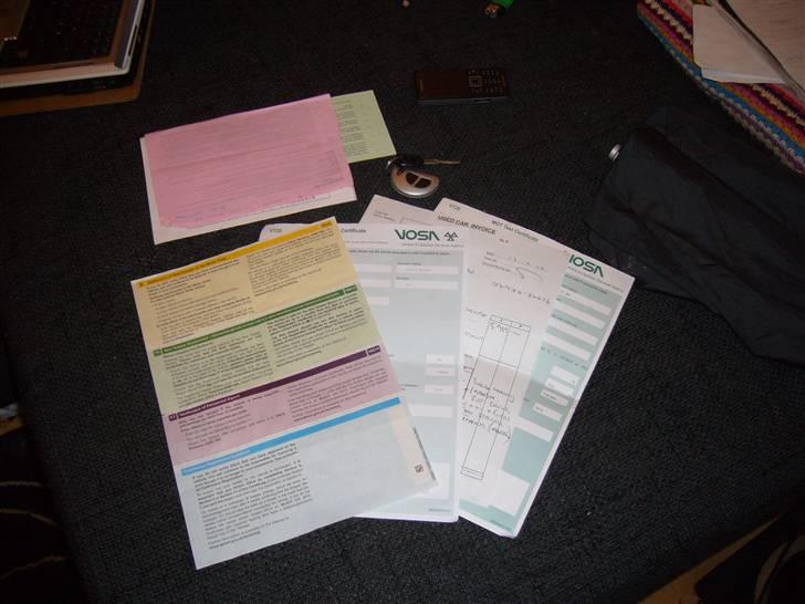 Subaru impreza wrx sti sold - Papirene på bilen.  billede 3