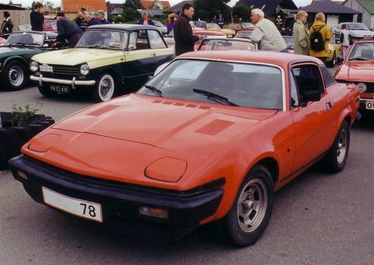 Triumph TR 7 - fra et Triumph træf ved Reersø, den var på prøve plader. billede 1