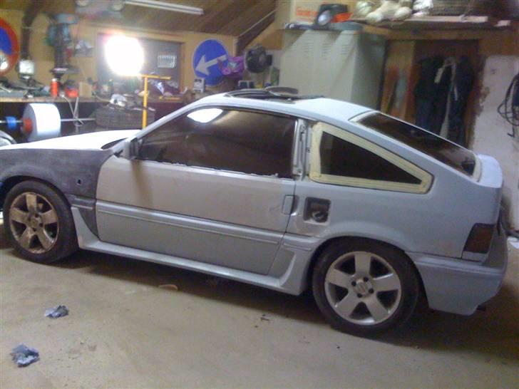 Honda crx - så er dørlåsen fjernet , klar til maler  billede 10