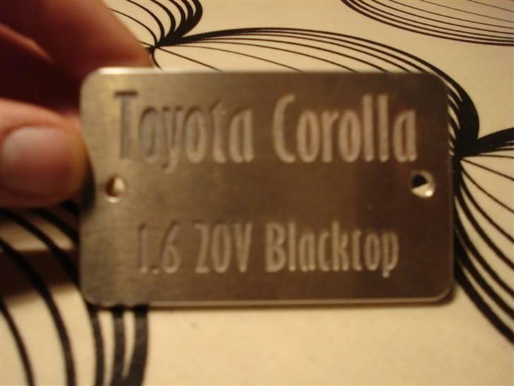 Toyota corolla gsi 20v solgt - plade til motorrum nice  billede 10