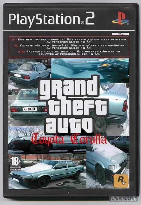 Toyota             Corolla-SOLGT - Grand Theft Auto: Toyota Corolla = Billederne er taget den 05-02-04 ((den gang med de gamle sorte tayota stål fægle)) billede 8