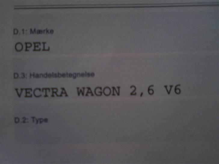 Opel Vectra B ~ 2,6 V6 Wagon - Ja den hedder 2.6 og ikke 2.5.... billede 12