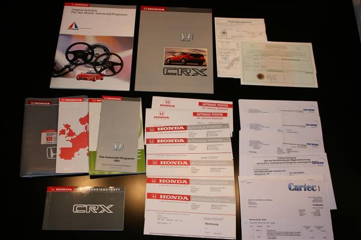 Honda CRX 1,6i-16 - Solgt - Dokumentationen er iorden :) billede 13