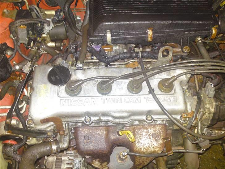Nissan Almera 1,6 - Motor efter vask. billede 12