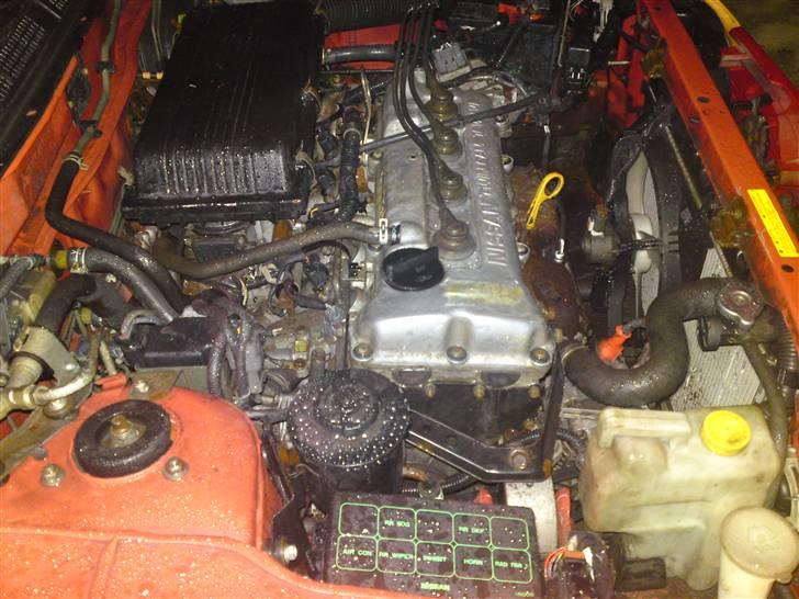 Nissan Almera 1,6 - Motor efter vask. billede 13