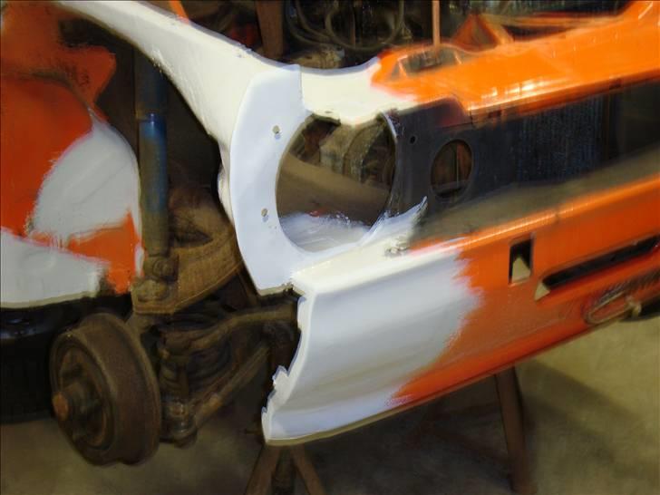 Opel kadett c projekt... - lukket  hul til blink i stenpladen. og skiftet lygte opsats.. billede 9