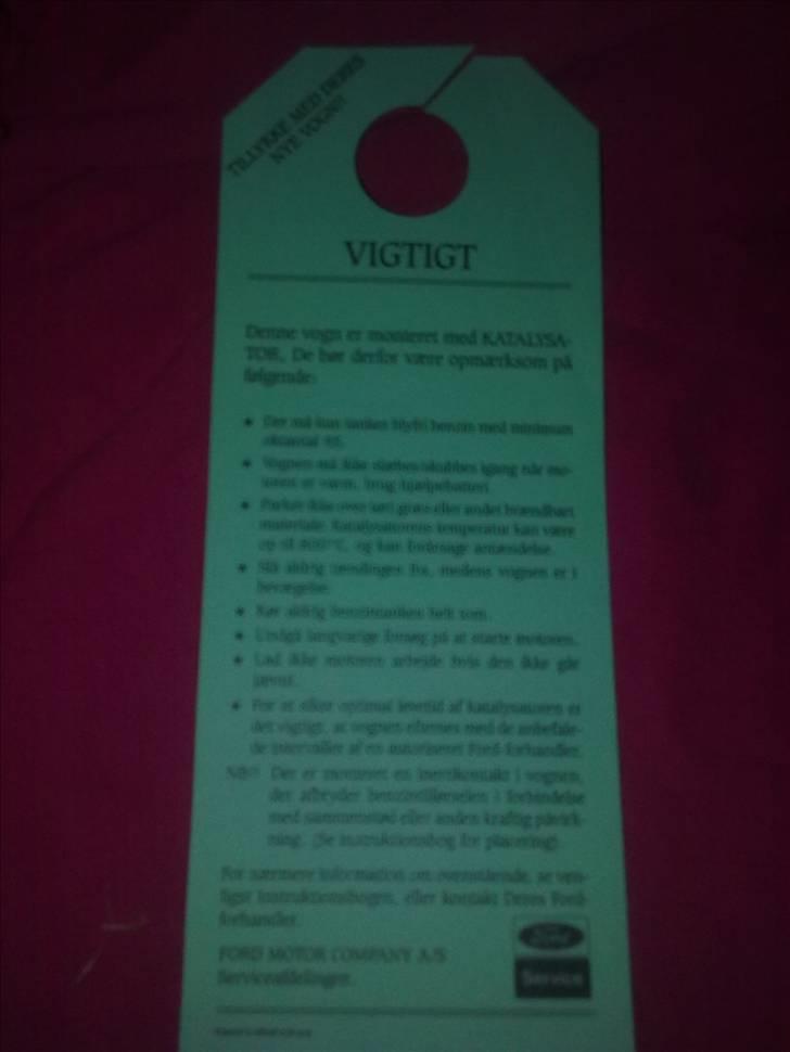 Ford sierra 2,0 DOHC GT byttet billede 8