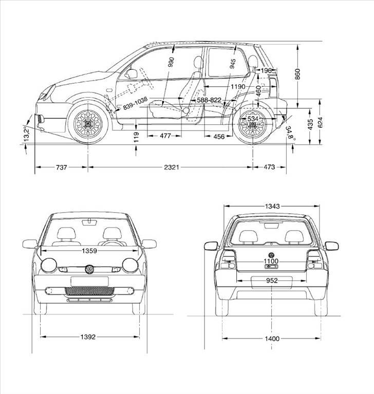 VW Lupo 1,2 TDI 3L - Og ja, jeg er 196cm og har så meget plads, at jeg køre forsædet to trin frem (fra bageste position) for at kunne sidde behageligt. Inden i føles den som en stor bil! billede 7