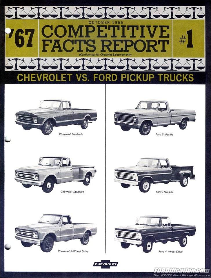 Ford F100 Styleside - En sammenligning mellem Ford F100 og Chevrolet C10 billede 11