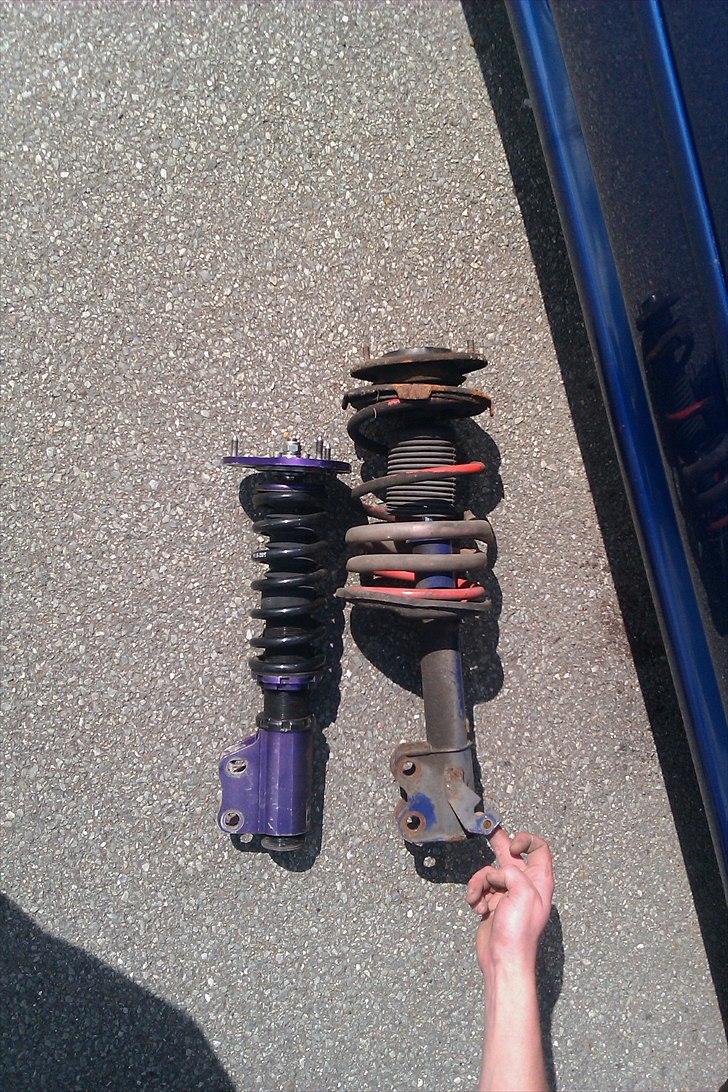 Toyota Corolla 4agte - 40mm sænkningsfjedre vs den nye gevind, den er blevet MEGET lav billede 14