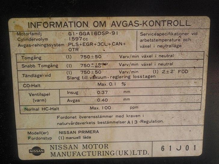 Nissan Primera Solgt billede 9