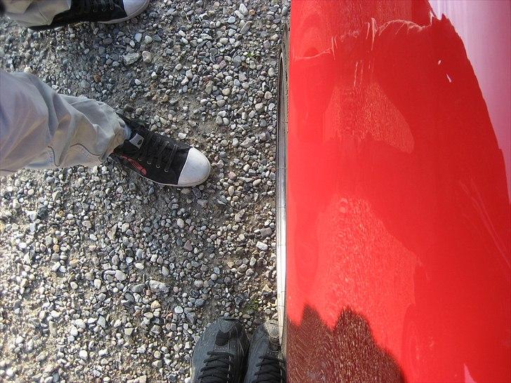 Nissan 100 nx (Byttet) med v-max nr 148 - ja foran sidder fælgene ret godt til :) billede 9