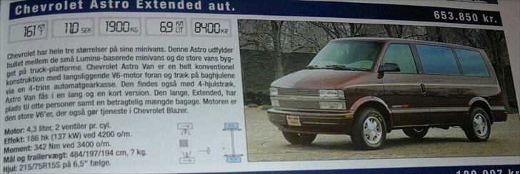 Chevrolet Astro 10 personers bus - Lige lidt tekniske data fra bilrevyen 1998 billede 14