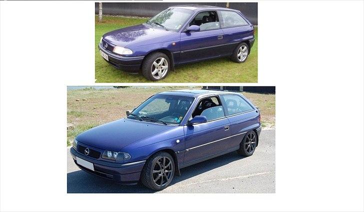 Opel Astra f  - tro det eller lad være men det er samme bil da jeg købte den og nu billede 9