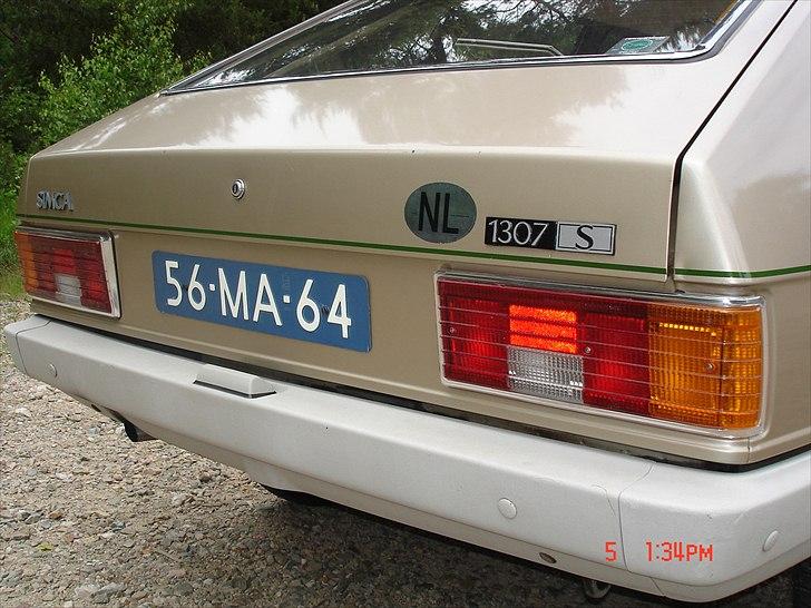 Simca 1307 Speciál (Blondie) - Lidt synd, de gamle Hollandske nummerplader, må vige pladsen, for et par grimme danske aluting! billede 8