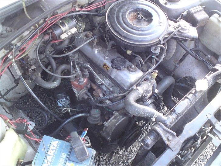 Toyota Starlet KP61 - Den org 1K er byttet ud med en 4K fra en KE70 med ca 150.000km på klokken. Desværre kun 4 trins. billede 18