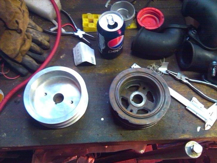 Toyota corolla - krumtaps remhjul. nyt vs. gammel. billede 11