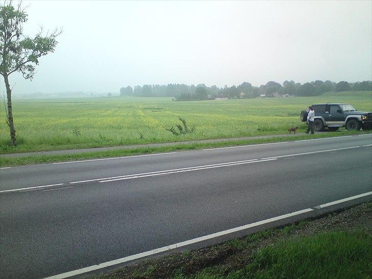 Mercedes Benz 190E 2,0 skadet. - jaa. mercedesen ligger nede bag den patrol der holder der. billede 15