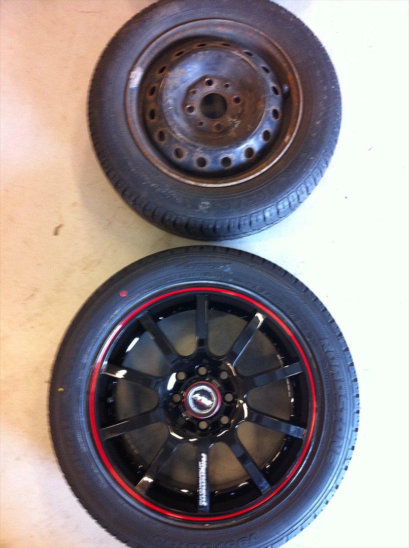 Fiat Punto 60 sx (skrottet) - fælge før og efter. billede 6