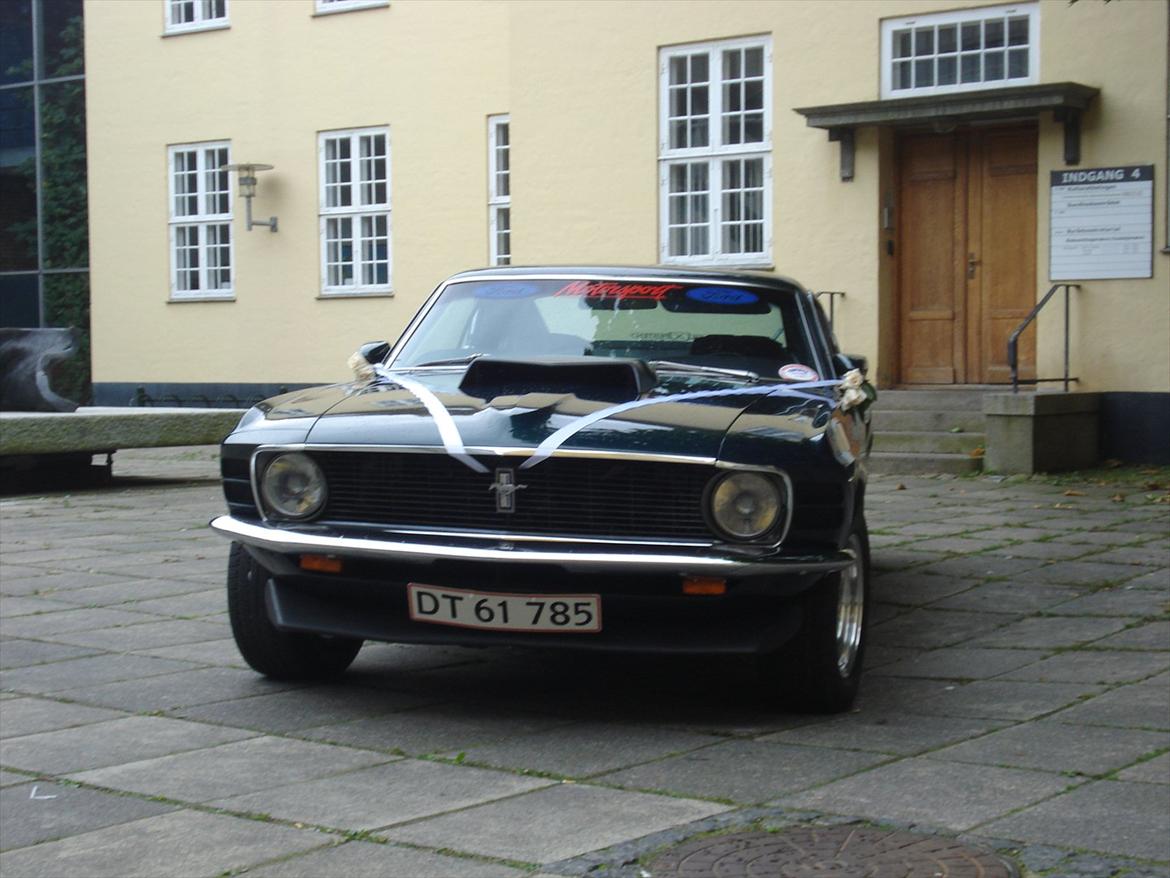 Ford Mustang (Papfar's) - Bryllups kørsel - Køge Rådhus. billede 2