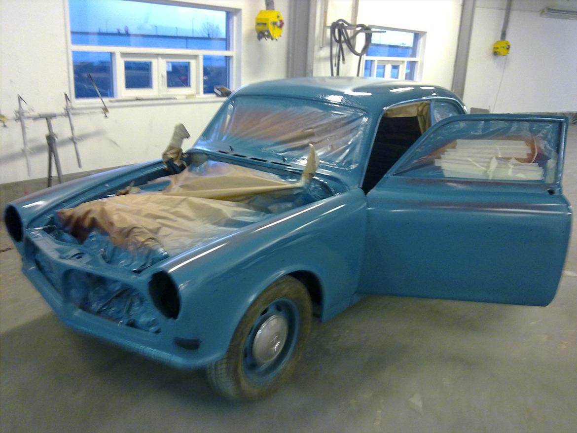 Volvo Amazon 121 Ratcar projekt - 2 forskellige orginal mellem blå farver ovenpå.. billede 12