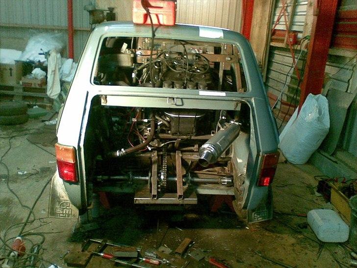 Fiat 126 Dragracer - 2010 her er den klar til start og testkørsel på den nærmeste grusvej. billede 5