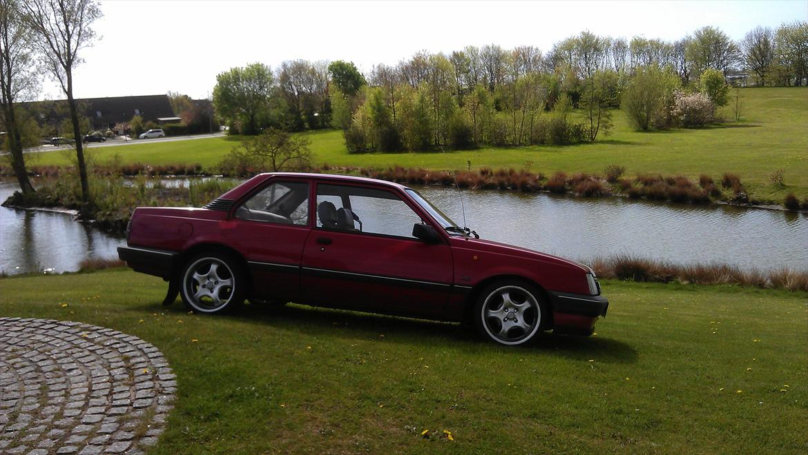 Opel Ascona C - LS - 2 dørs sedan - Mit kamera er ikke så godt i solmodskind, men alligevel fedt billede :) billede 10