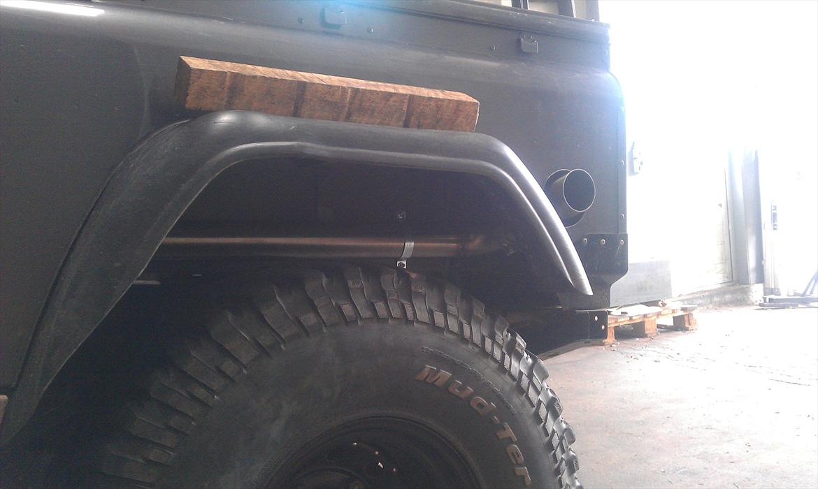 Land Rover Defender  TD5 - 3" rustfri udstødning, (hjemmelavet) billede 15