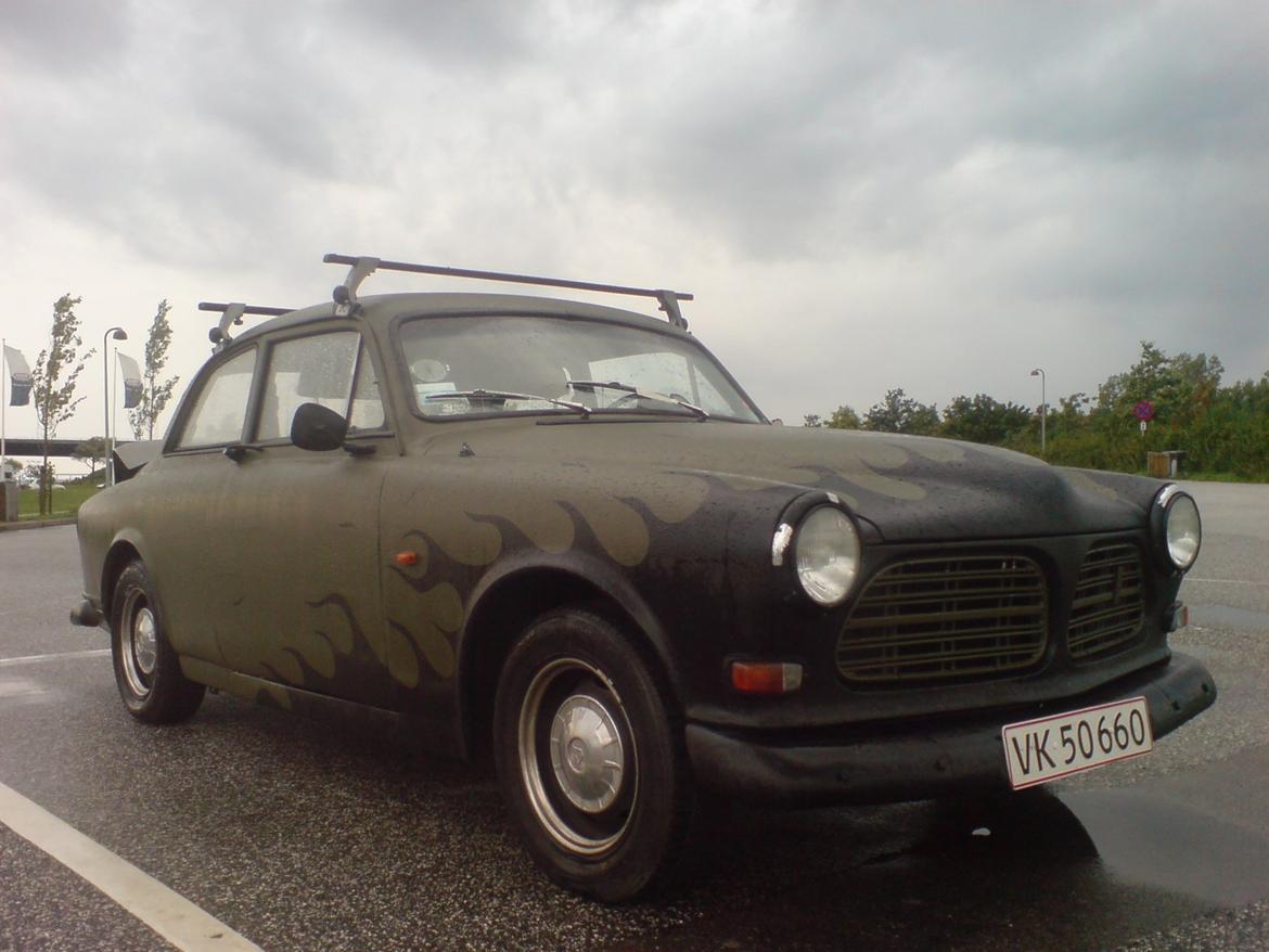 Volvo Amazon Army (er nu rustede bort) - Sænket lidt da der er en 250ccm MC adskildt i bagagerummet. billede 7