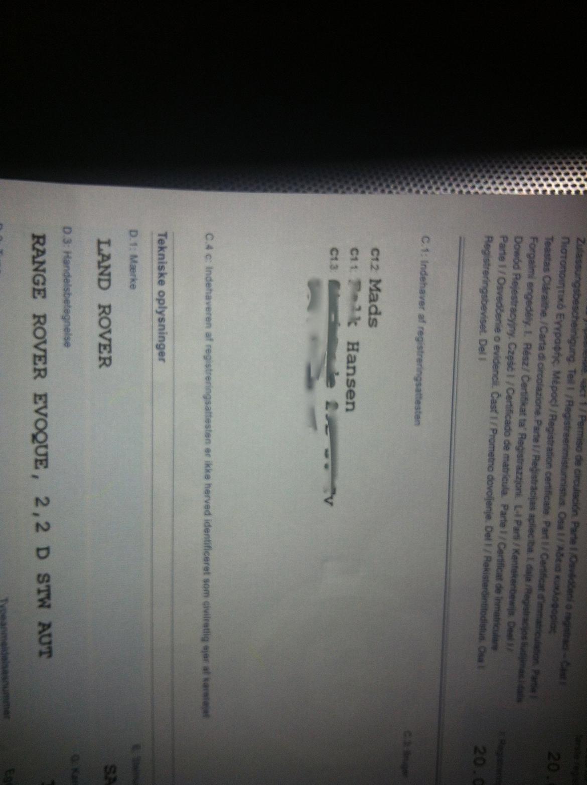 Land Rover range rover evoque SD4 4X4 aut dynamic billede 10