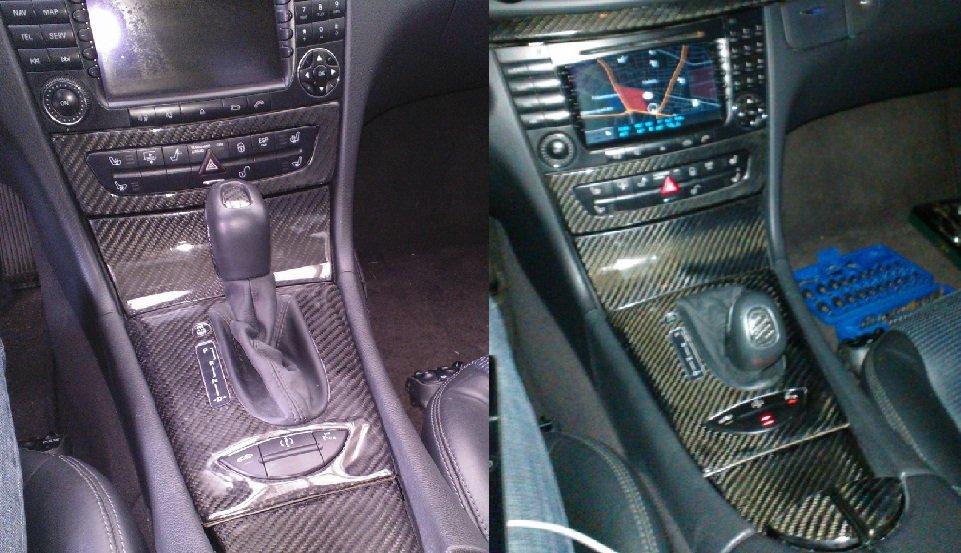 Mercedes Benz E55 AMG Carbon - Ægte Carbon interior, i daglys og om aften.. billede 20