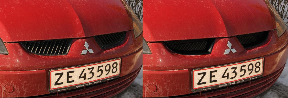 Mitsubishi Colt Z30 - Jeg har netop lavet en ny frontgrill til bilen, her er et før/efter billede af det. billede 9
