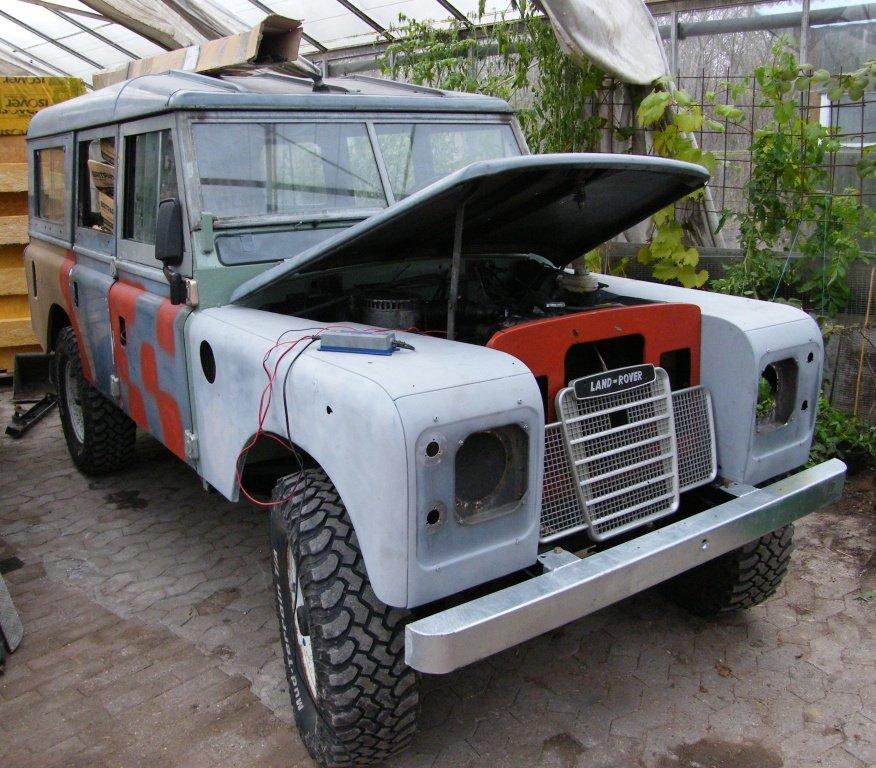 Land Rover Serie 3 Stationwagon - så langt var den da jeg overtog den. billede 3