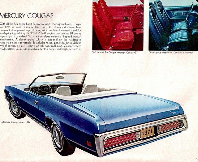 Mercury Cougar 5,8 V8 convertible - Lidt gammel reklame billede 12