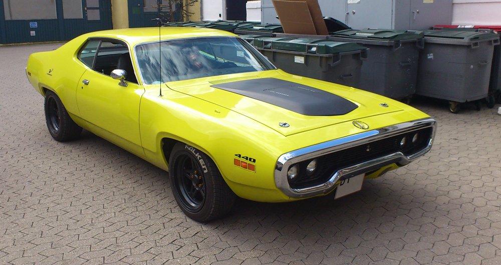 Plymouth Roadrunner - Nu med fælge i 70'er CAN/AM stil. Dybe, sorte og med semi-ballon dæk på! billede 9