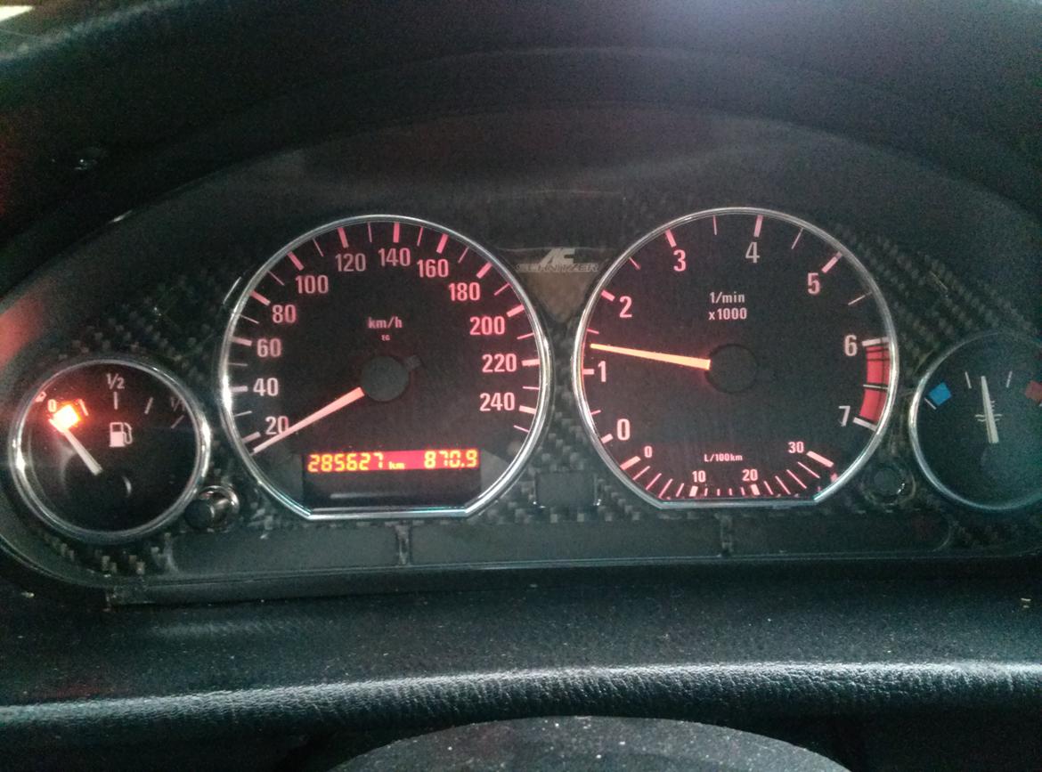 BMW 316i e36 Bavaria  [Tidl. bil] - Ac Schnitzer carbon speedometer med chrome ringe billede 10