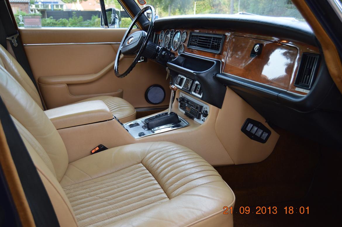 Jaguar XJ 3,4 L - Top farvekombination. Dark blue, bisquit stue og "autum leaf" tæpper billede 11