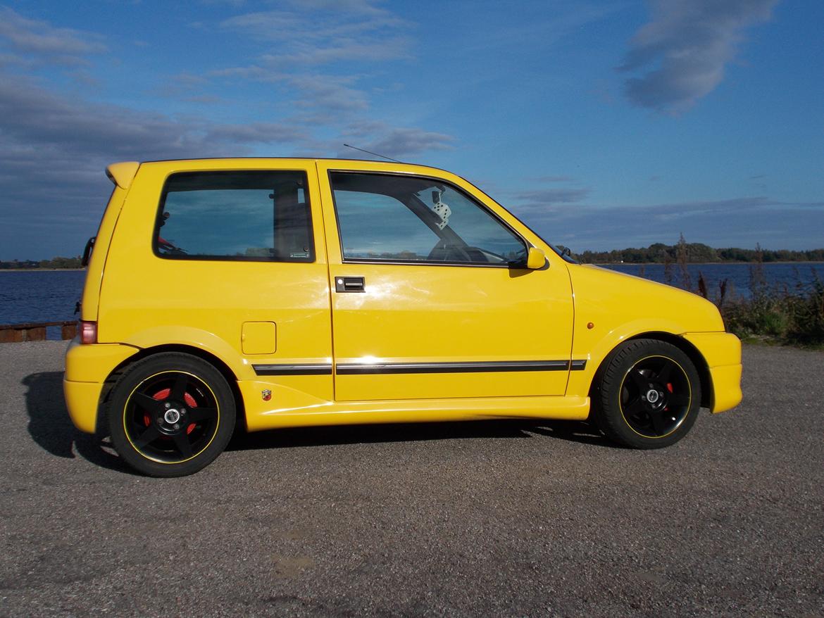 Fiat Cinquecento Sporting Abarth Edition - Abarth Kit. 14 Speedline fælge m/gul refleks kant. billede 2