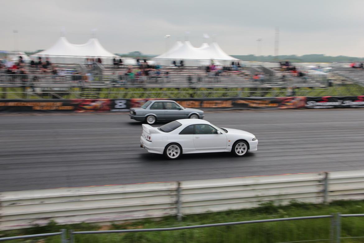 Nissan Skyline R33 GTR - DHB 2013, jo fik den stakkels BMW med godt 1 sec selvom vi havde ca lige mange hp. Banen var enormt glat så 4wd var virkeligt rart!! billede 1