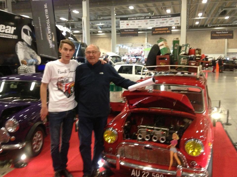 Austin-Morris Cooper 998 mk1 - Erik Høyer sammen med mig til scandinavian motor show 2013 billede 5