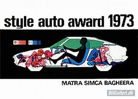 Simca Matra Bagheera  - design prisen fra 1973 billede 4