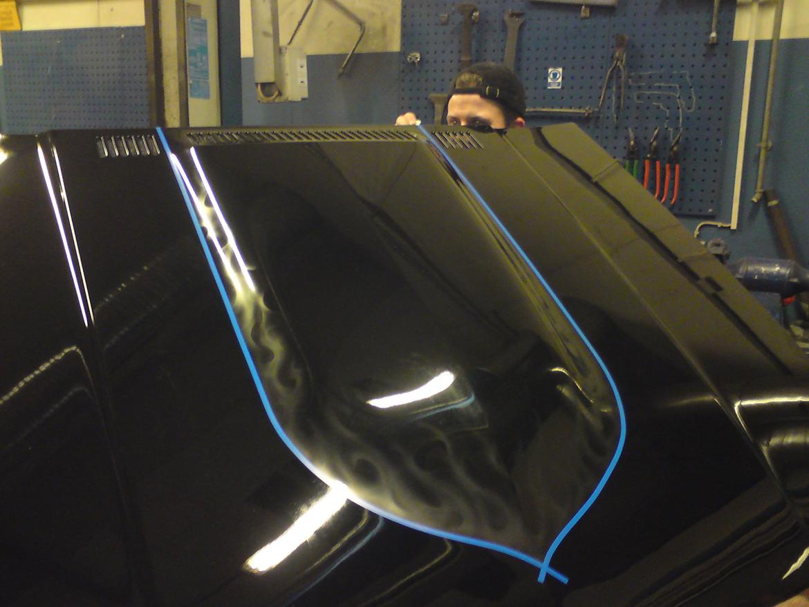 Opel Rekord E1 2dørs - med flammer :) de skal væk igen ! den skal være hvid..  billede 30