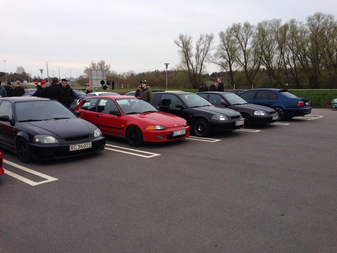 Honda Civic - Fra Re-loaded springbreak i sverige, desværre før bilen fik sat sin gevindundervogn på :-( men på den lyse side fik den lov til at holde sammen med en masse andre lækre hondaer ;-) billede 30
