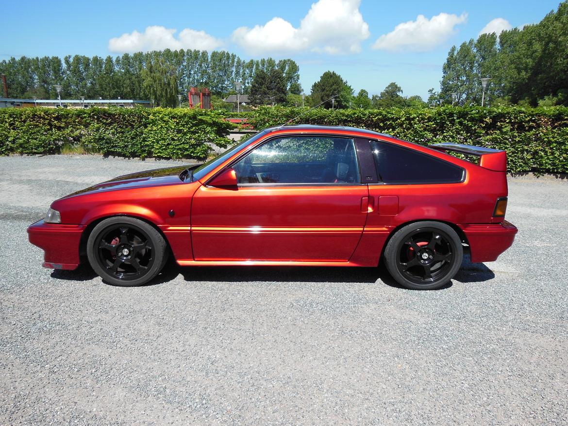 Honda CRX Solgt - Candy Red I solen billede 14